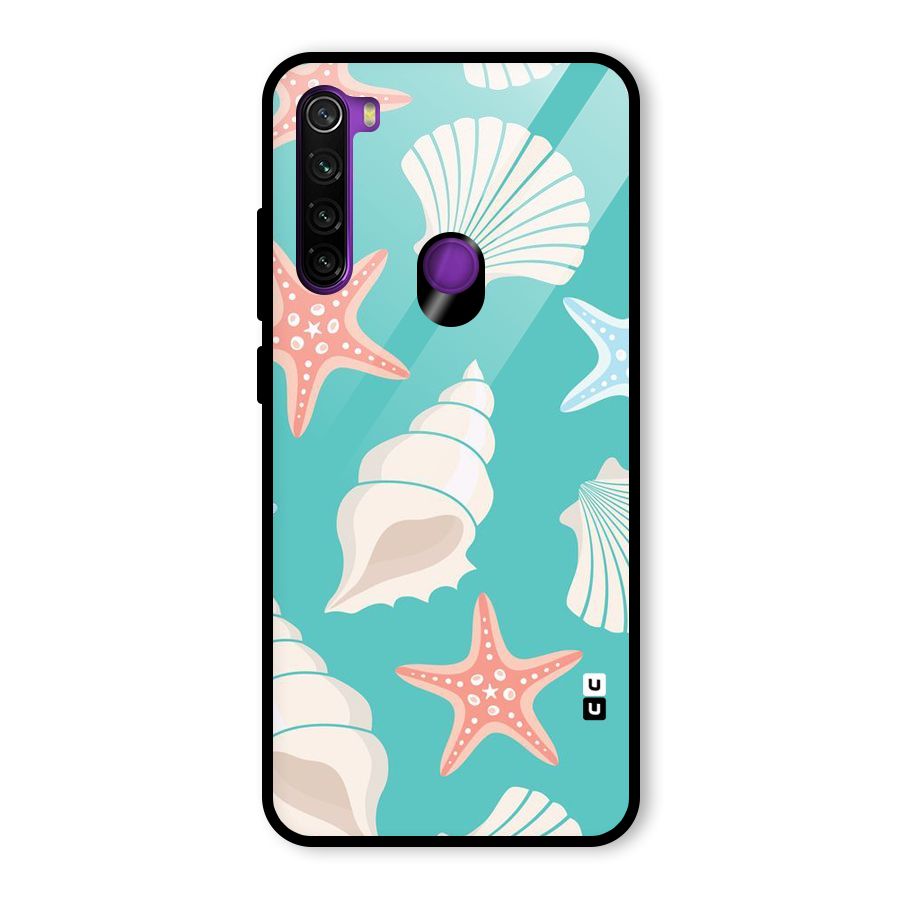 Starfish Sea Shell Glass Back Case for Redmi Note 8