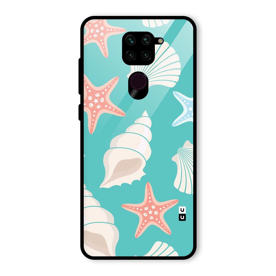 Starfish Sea Shell Glass Back Case for Redmi Note 9