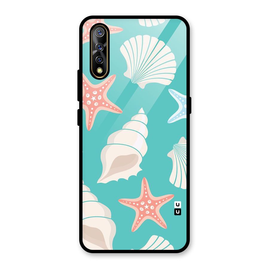 Starfish Sea Shell Glass Back Case for Vivo S1