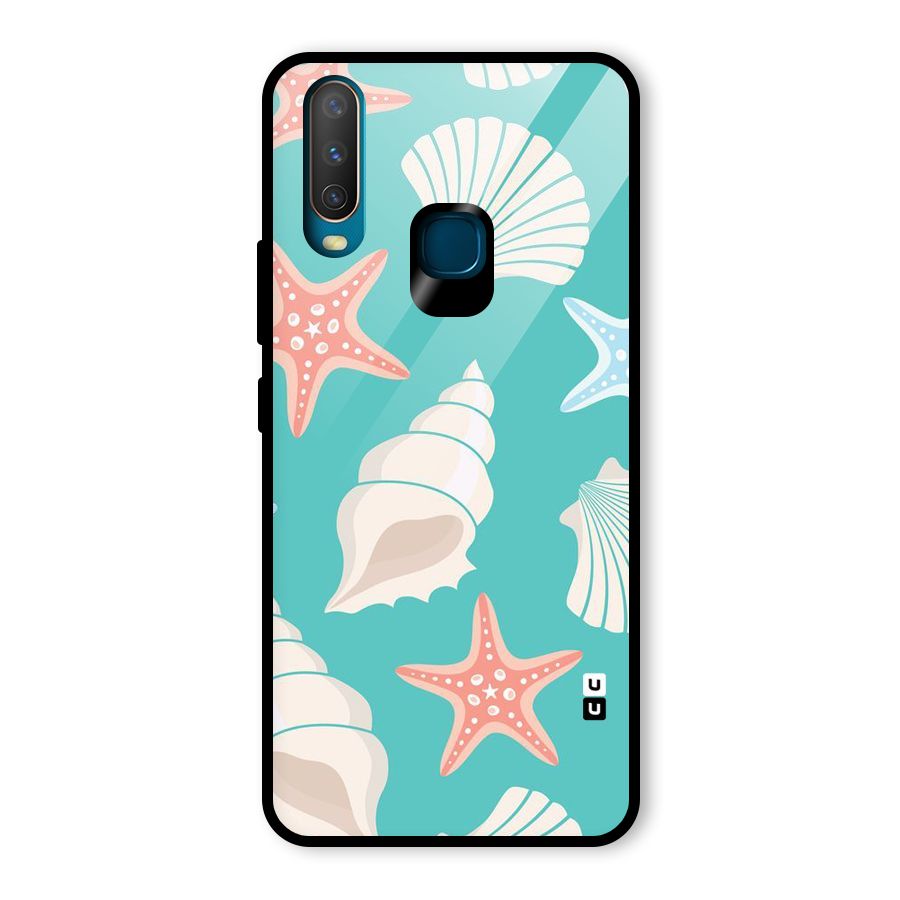 Starfish Sea Shell Glass Back Case for Vivo U10