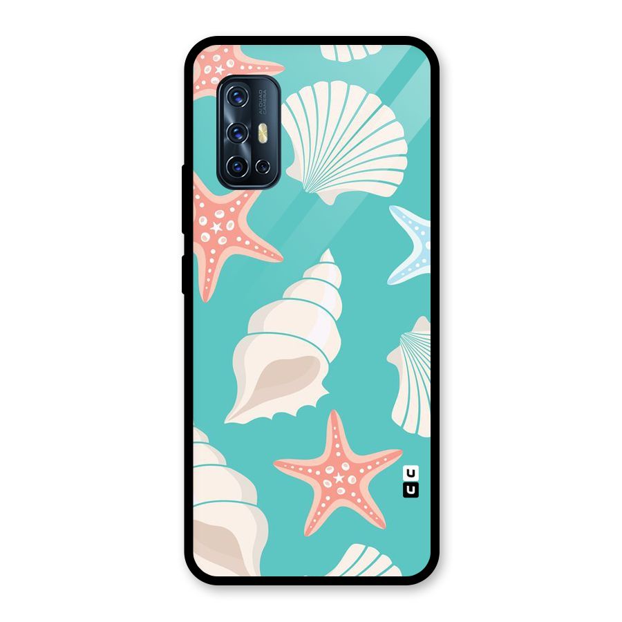 Starfish Sea Shell Glass Back Case for Vivo V17