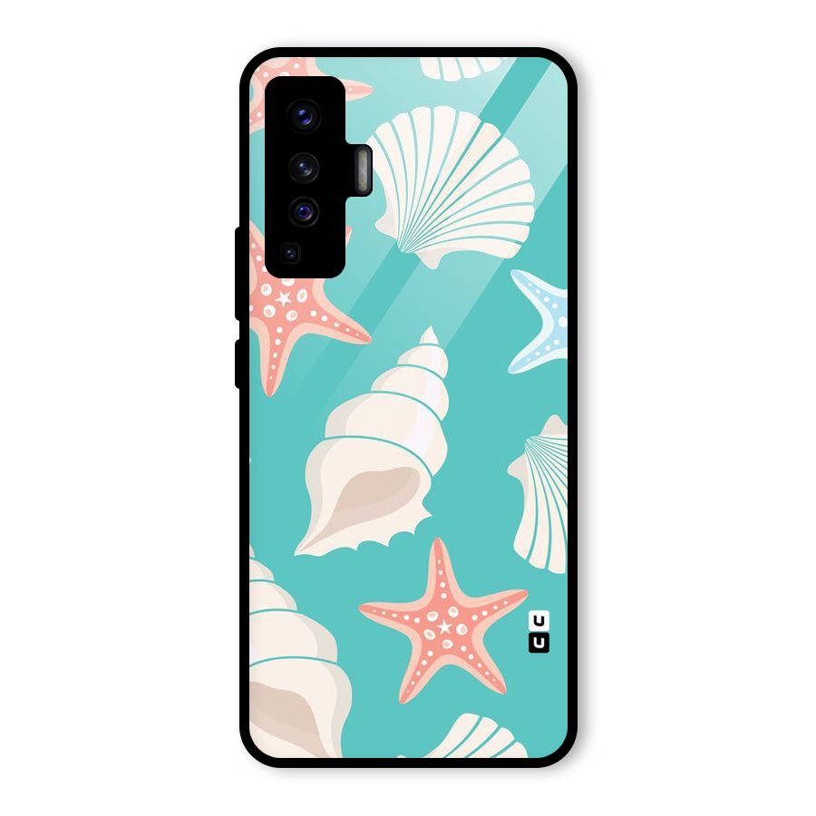 Starfish Sea Shell Glass Back Case for Vivo X50