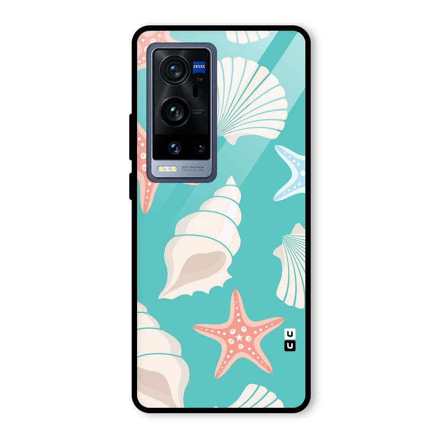 Starfish Sea Shell Glass Back Case for Vivo X60 Pro Plus