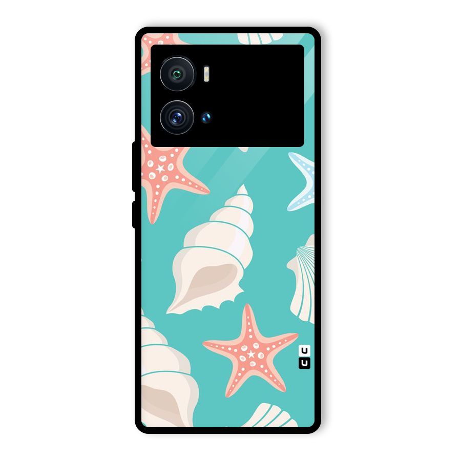Starfish Sea Shell Glass Back Case for Vivo iQOO 9 Pro