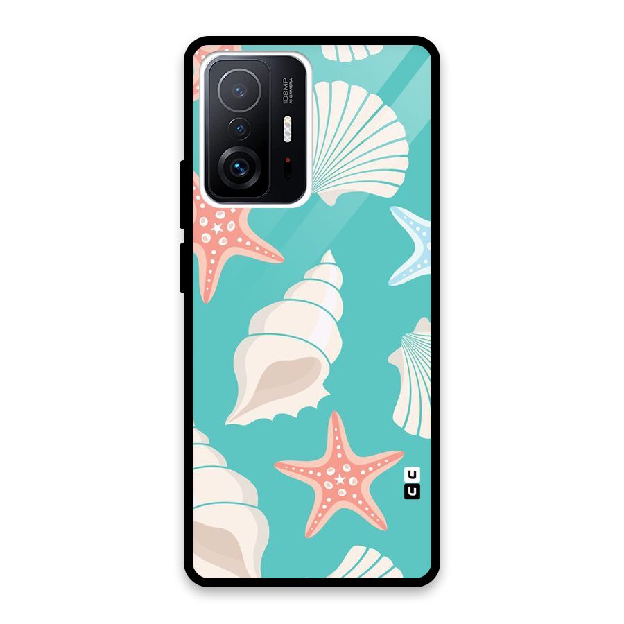Starfish Sea Shell Glass Back Case for Xiaomi 11T Pro
