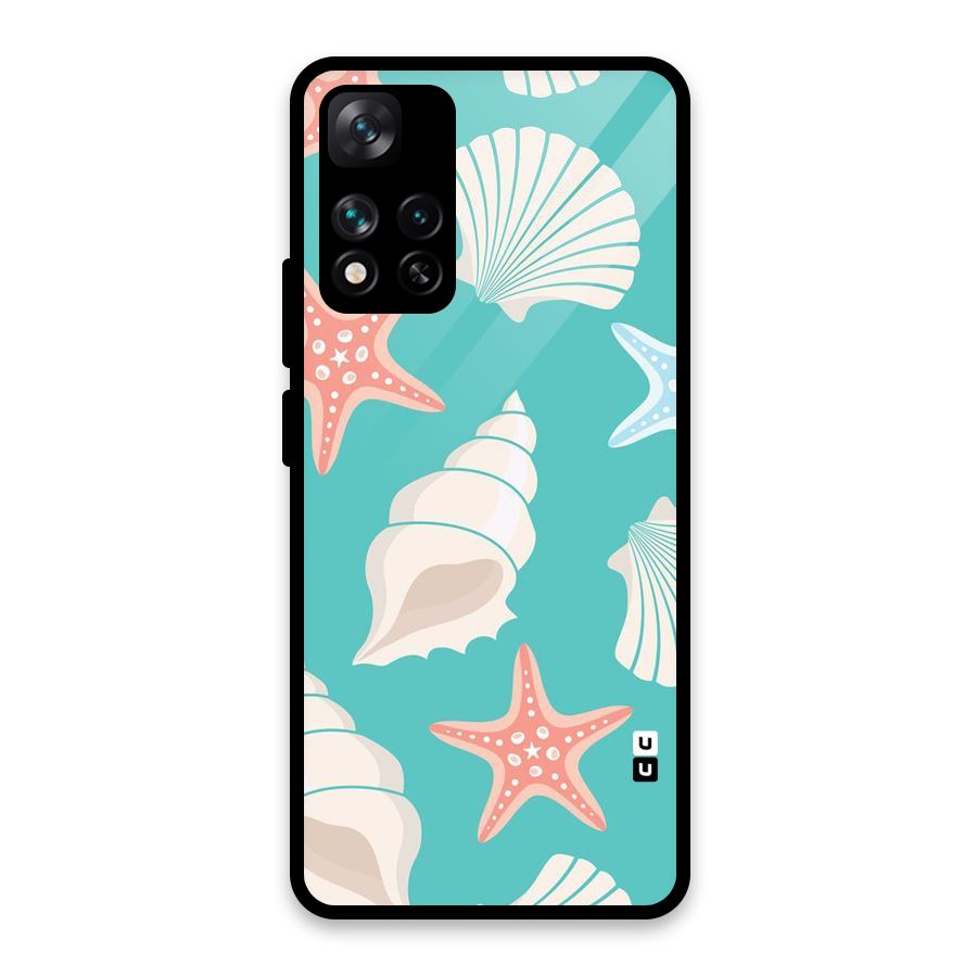 Starfish Sea Shell Glass Back Case for Xiaomi 11i HyperCharge 5G