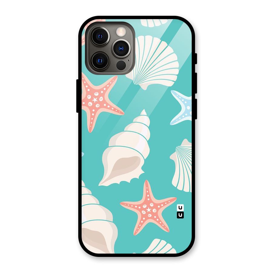 Starfish Sea Shell Glass Back Case for iPhone 12 Pro