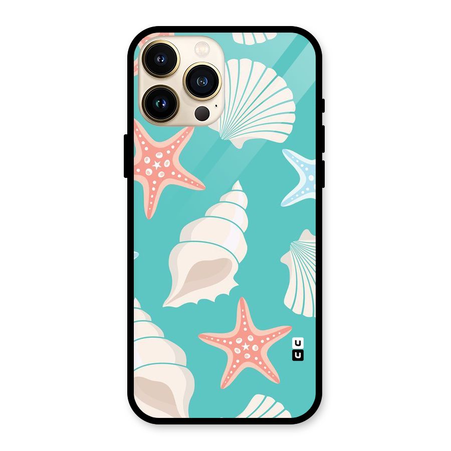 Starfish Sea Shell Glass Back Case for iPhone 13 Pro Max
