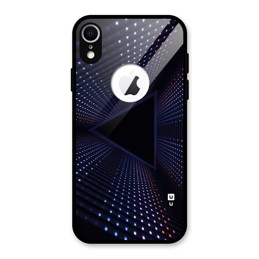 Stars Abstract Glass Back Case for iPhone XR Logo Cut
