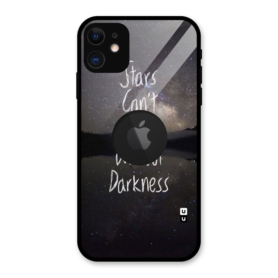 Stars Shine Glass Back Case for iPhone 11 Logo Cut