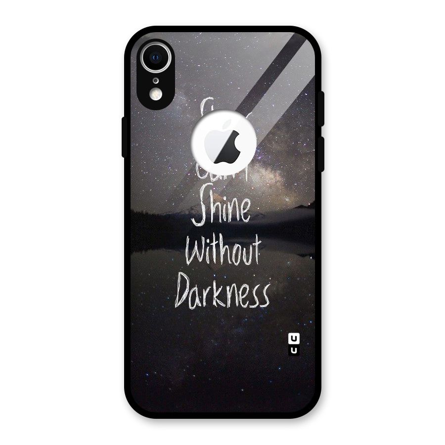 Stars Shine Glass Back Case for iPhone XR Logo Cut