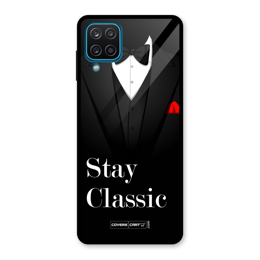 Stay Classic Glass Back Case for Galaxy A12