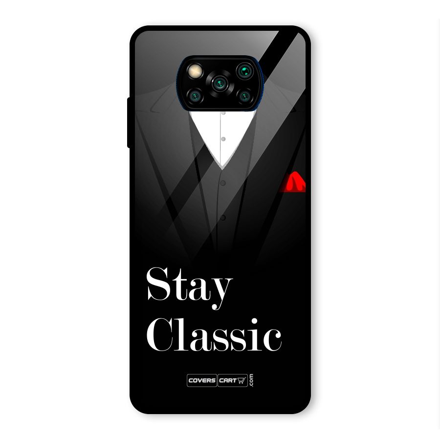 Stay Classic Glass Back Case for Poco X3 Pro