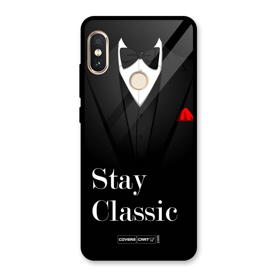 Stay Classic Glass Back Case for Redmi Note 5 Pro