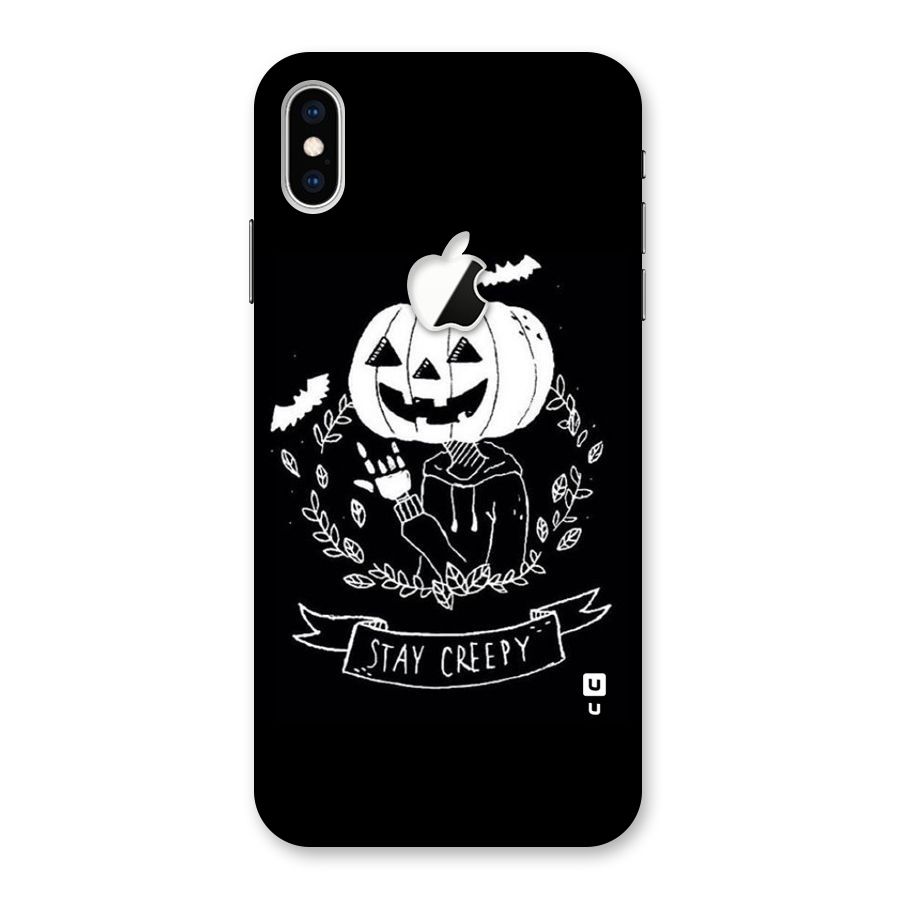 Stay Creepy Back Case for iPhone XS Max Apple Cut