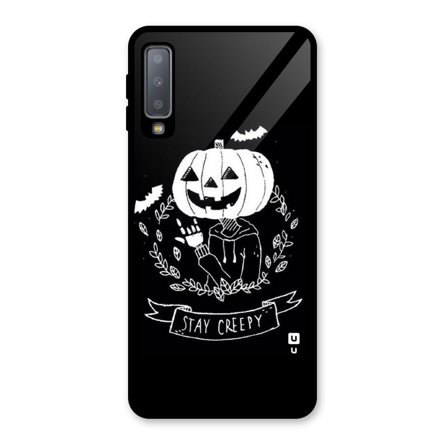 Stay Creepy Glass Back Case for Galaxy A7 (2018)
