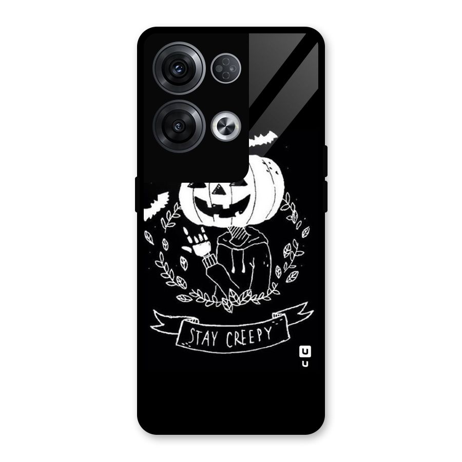 Stay Creepy Glass Back Case for Oppo Reno8 Pro 5G