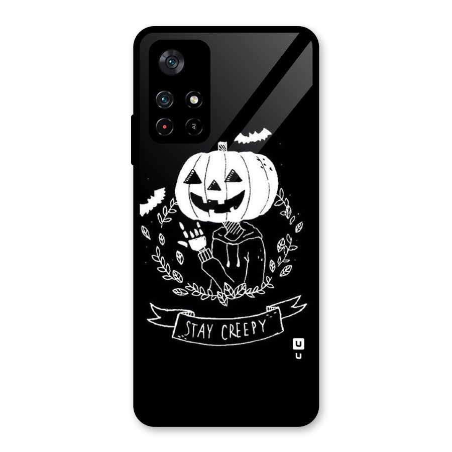 Stay Creepy Glass Back Case for Poco M4 Pro 5G