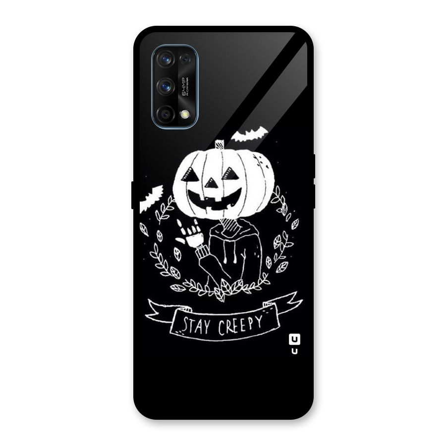 Stay Creepy Glass Back Case for Realme 7 Pro