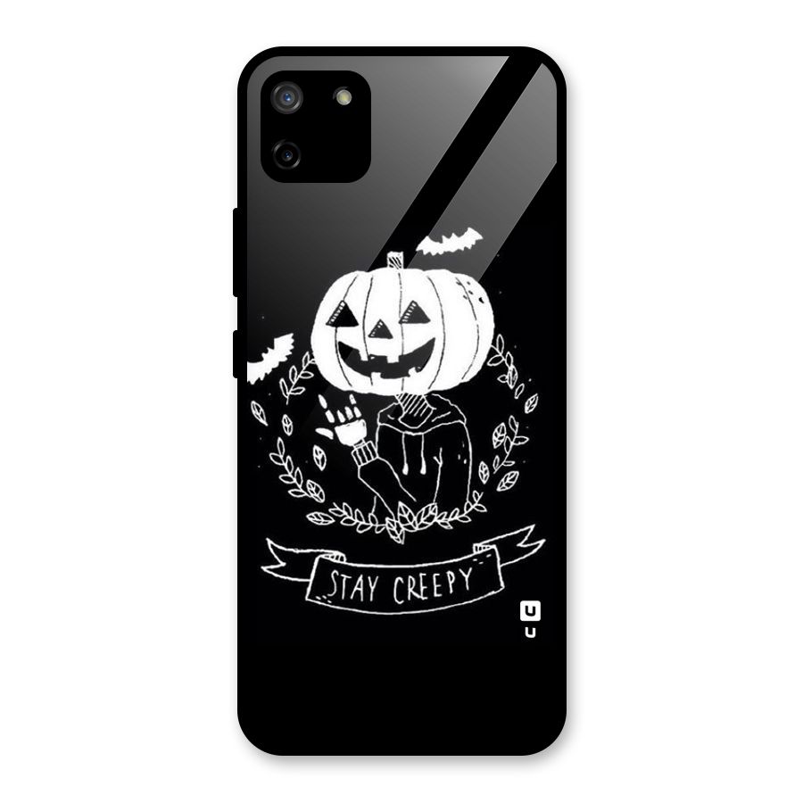 Stay Creepy Glass Back Case for Realme C11