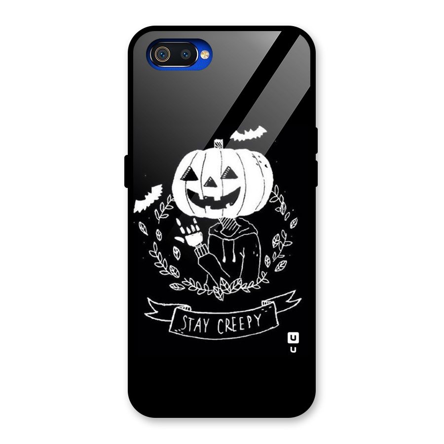 Stay Creepy Glass Back Case for Realme C2