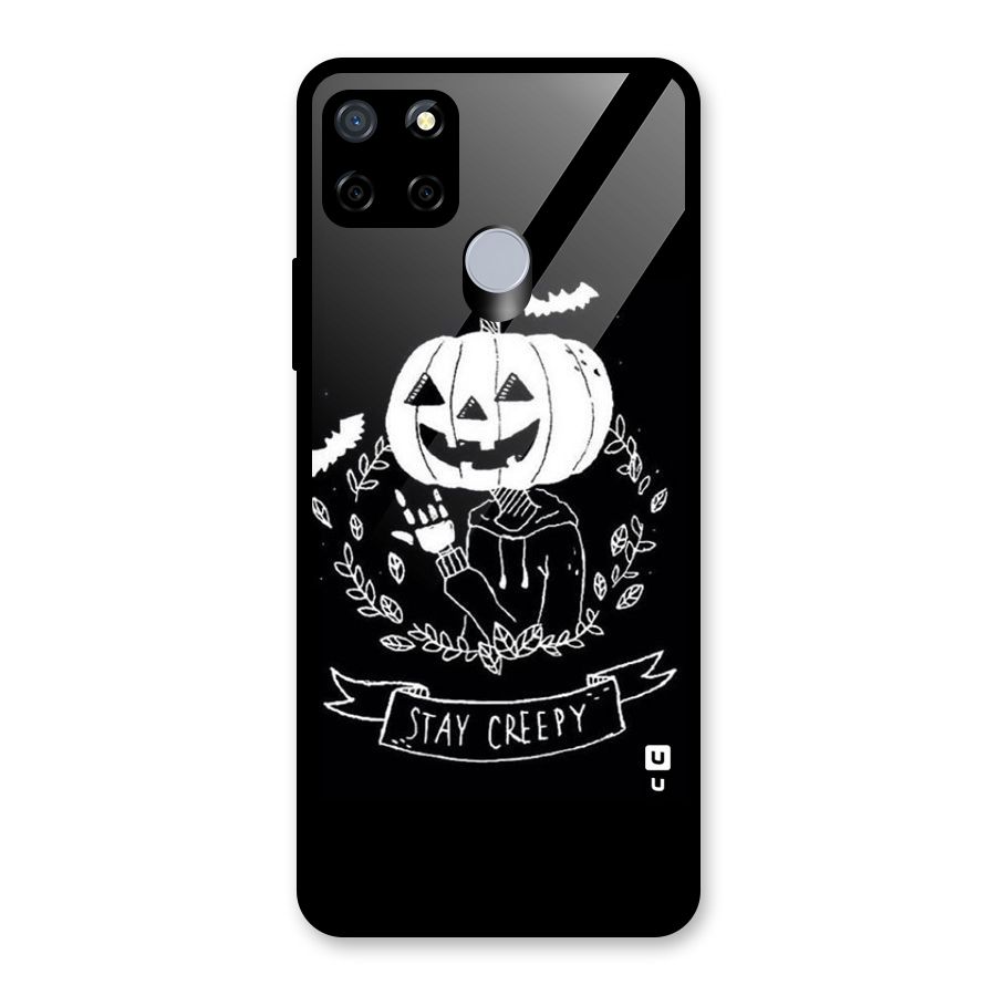 Stay Creepy Glass Back Case for Realme Narzo 20