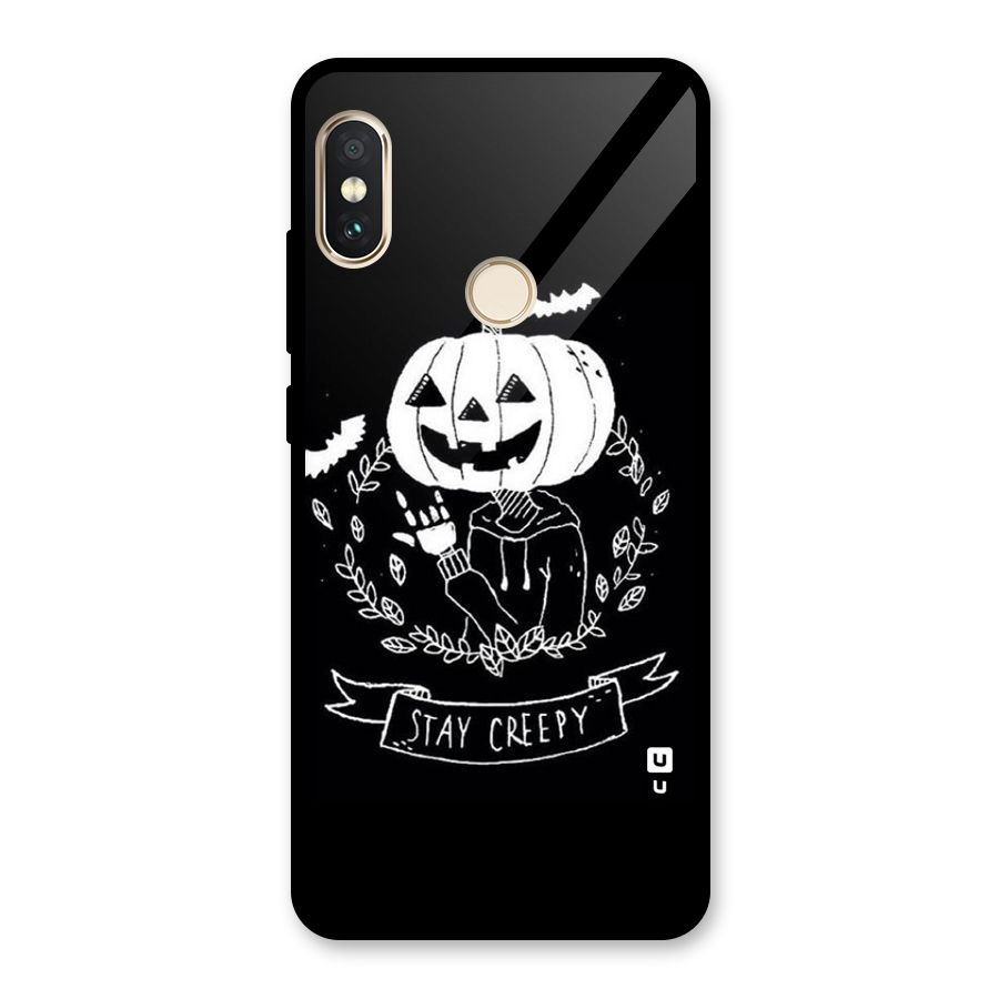 Stay Creepy Glass Back Case for Redmi Note 5 Pro