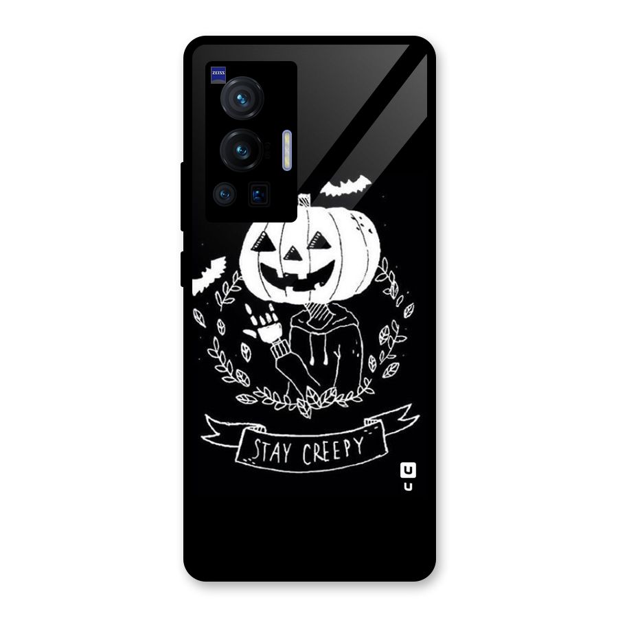 Stay Creepy Glass Back Case for Vivo X70 Pro