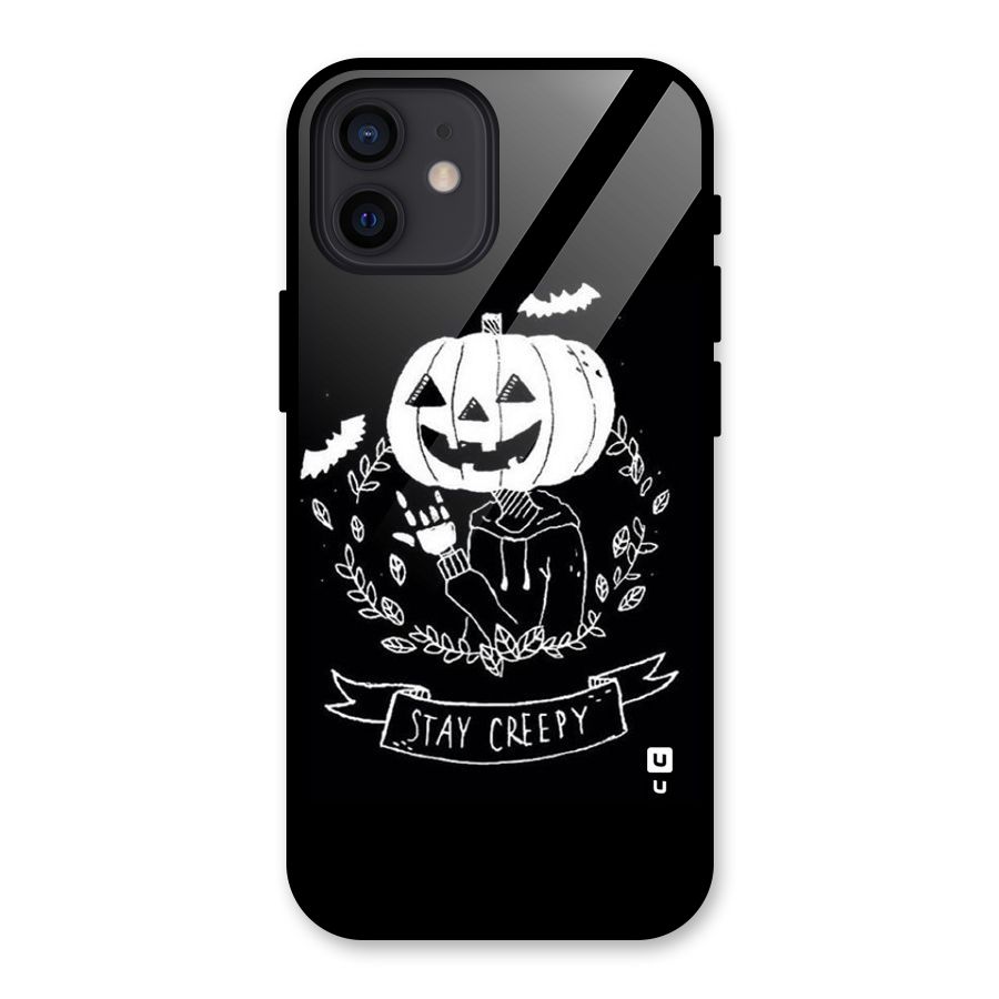 Stay Creepy Glass Back Case for iPhone 12