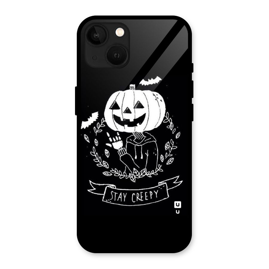 Stay Creepy Glass Back Case for iPhone 13