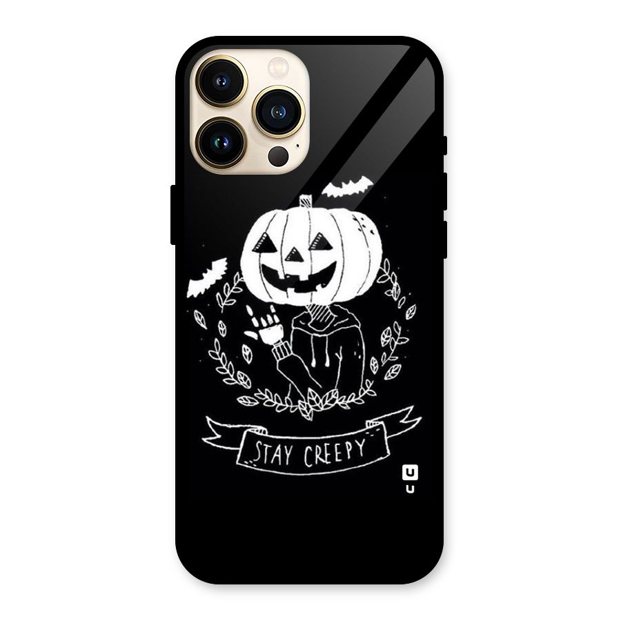 Stay Creepy Glass Back Case for iPhone 13 Pro Max