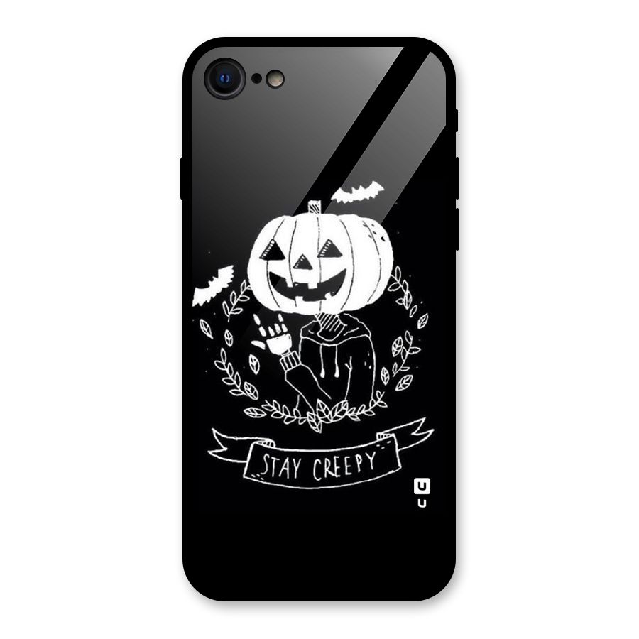 Stay Creepy Glass Back Case for iPhone SE 2022