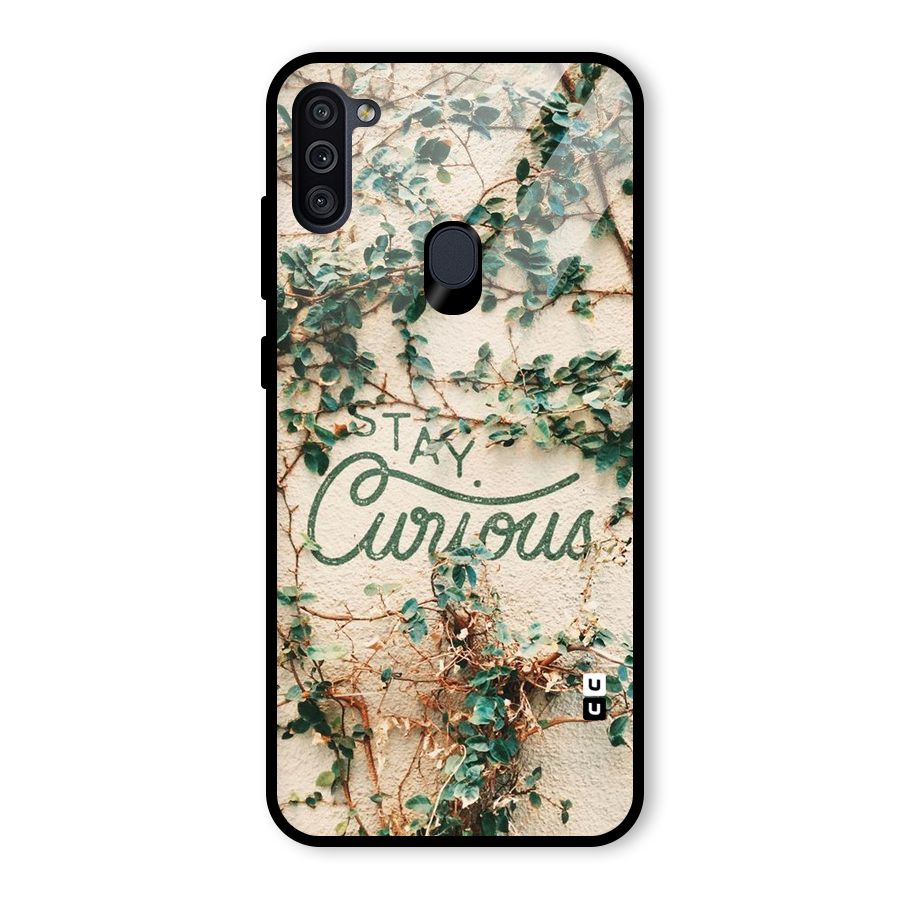 Stay Curious Glass Back Case for Galaxy M11