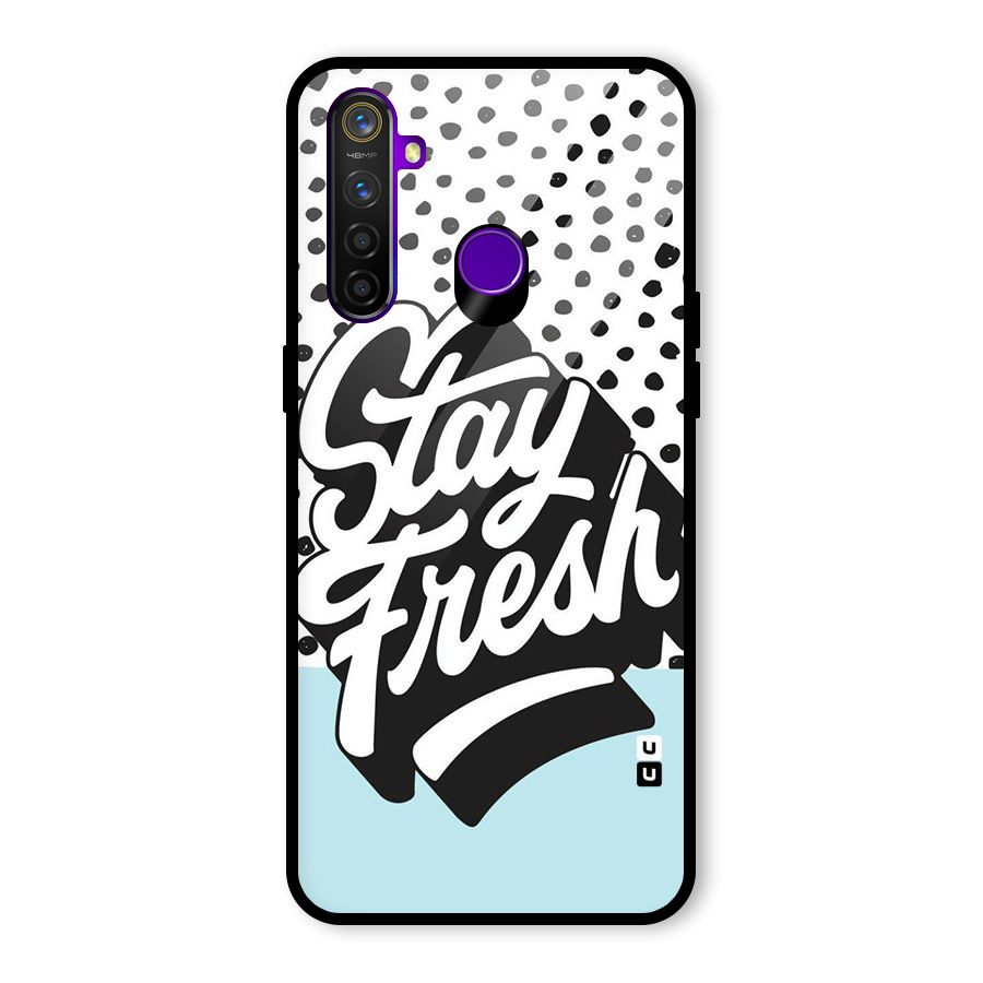 Stay Fresh Glass Back Case for Realme 5 Pro