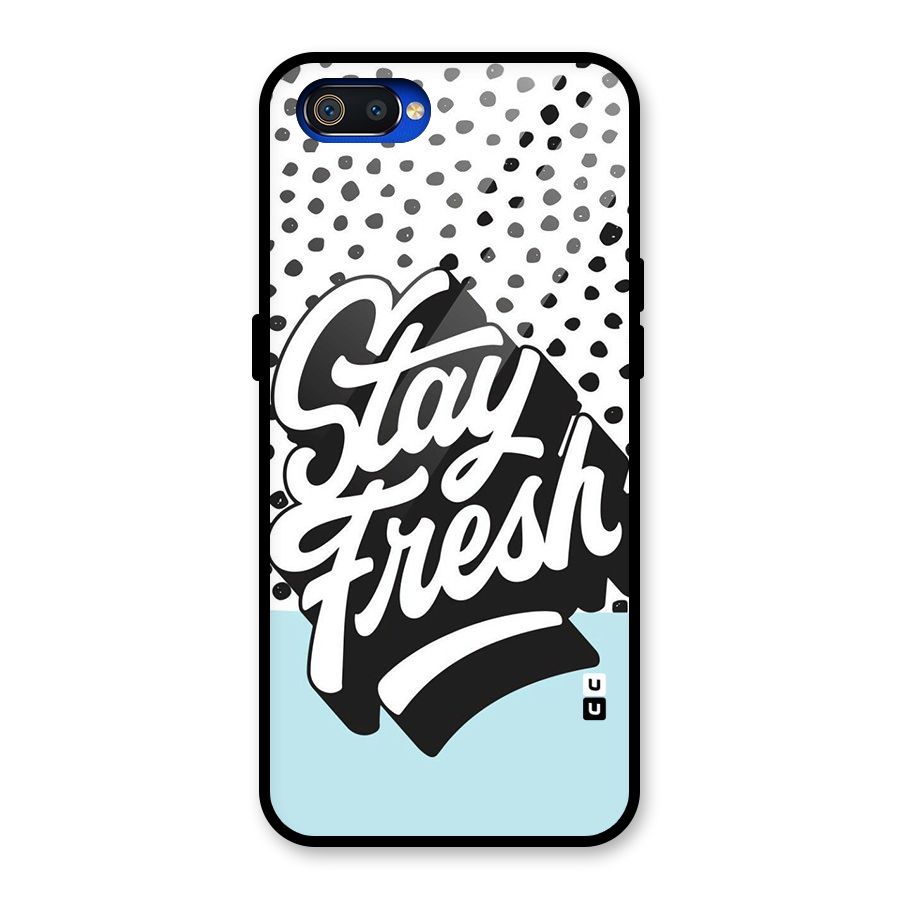 Stay Fresh Glass Back Case for Realme C2