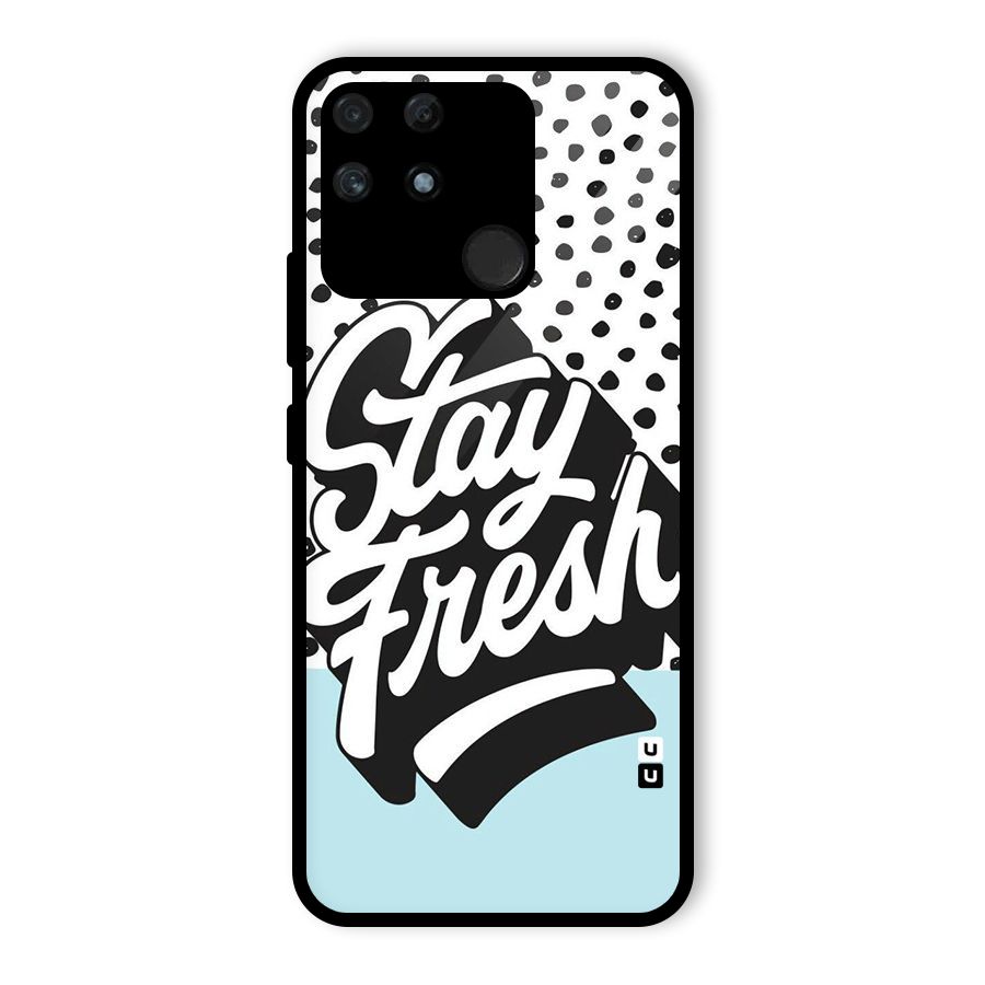 Stay Fresh Glass Back Case for Realme Narzo 50A