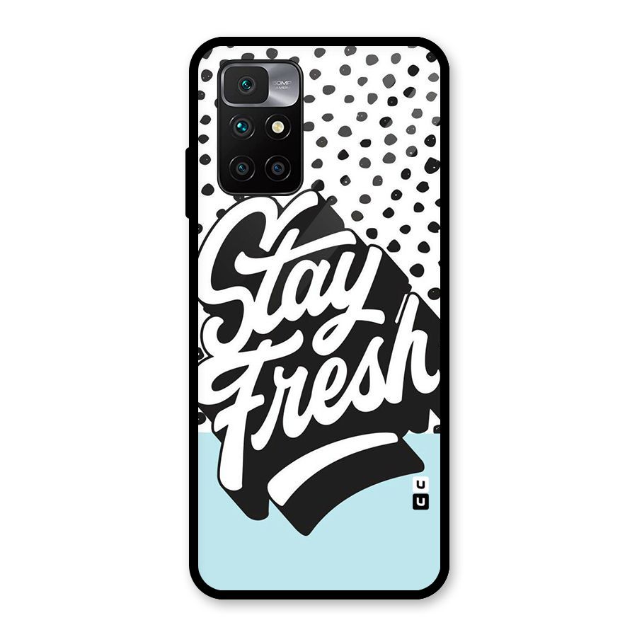 Stay Fresh Glass Back Case for Redmi 10 Prime