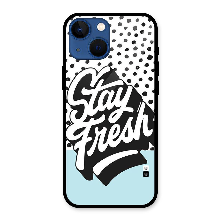 Stay Fresh Glass Back Case for iPhone 13 Mini