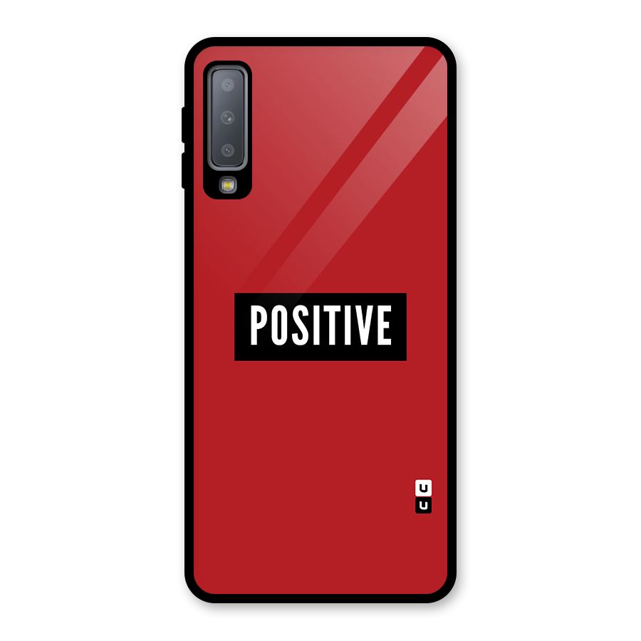 Stay Positive Glass Back Case for Galaxy A7 (2018)