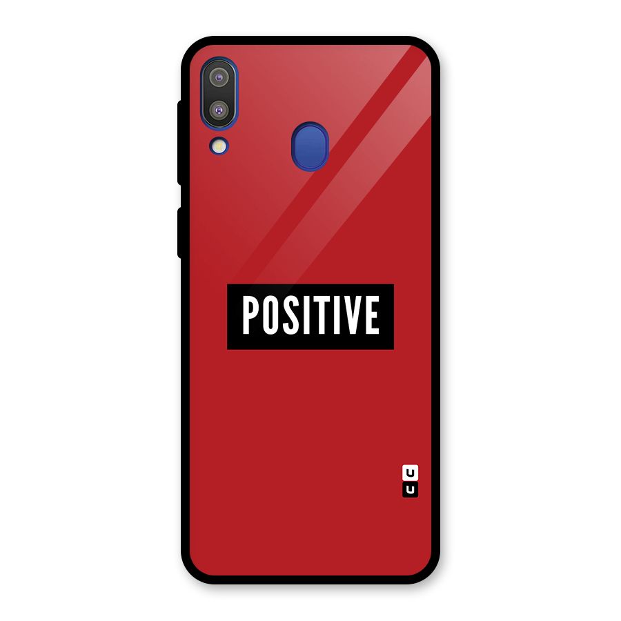 Stay Positive Glass Back Case for Galaxy M20