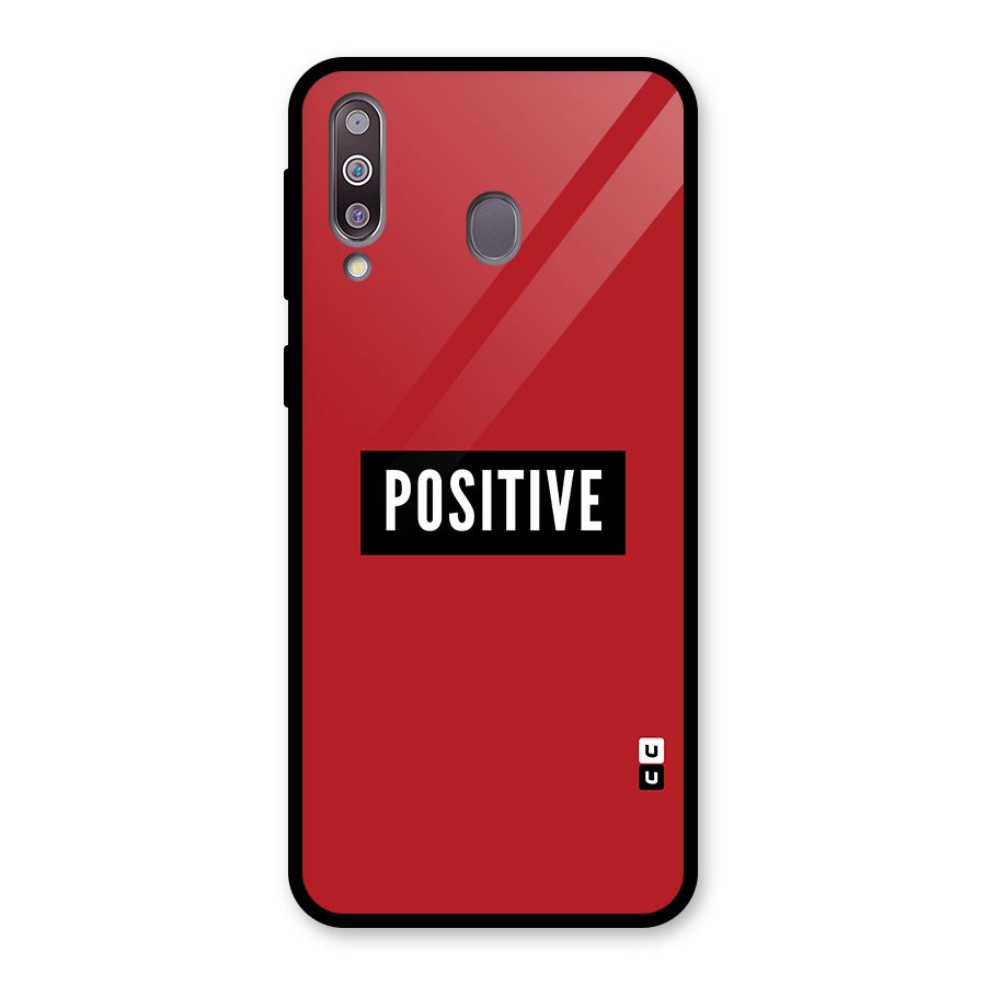 Stay Positive Glass Back Case for Galaxy M30