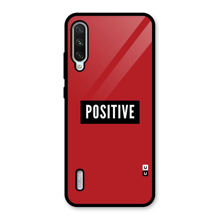Stay Positive Glass Back Case for Mi A3