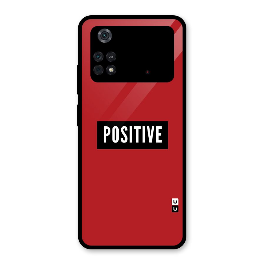Stay Positive Glass Back Case for Poco M4 Pro 4G