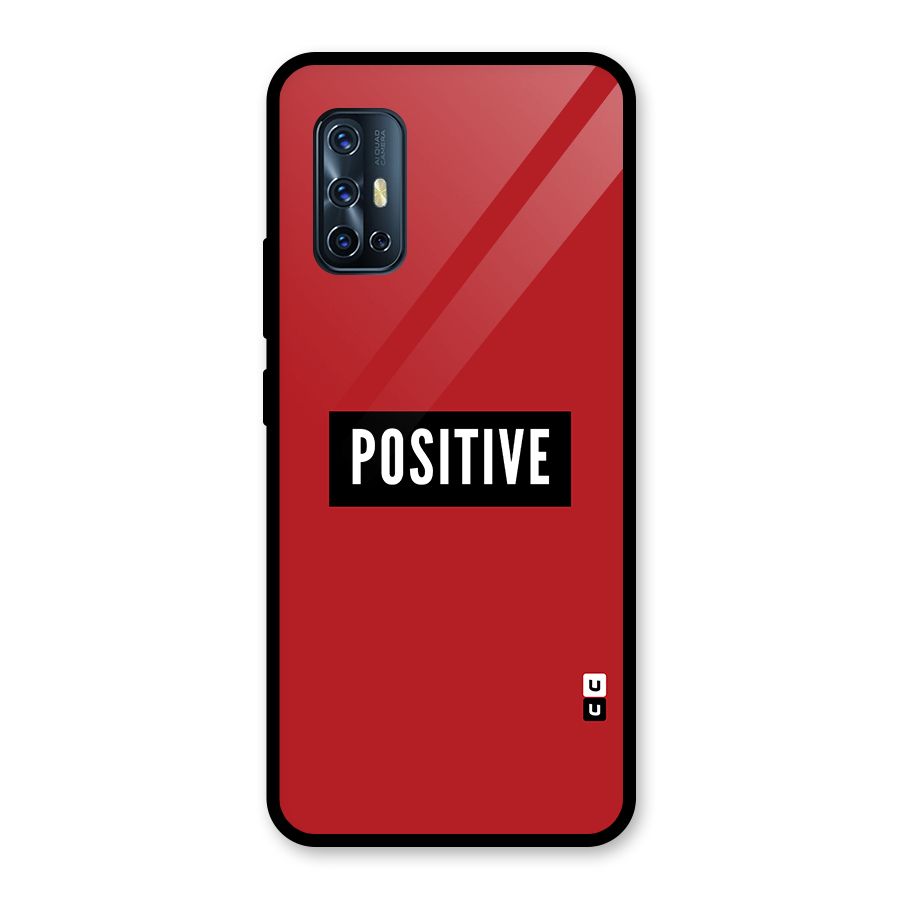 Stay Positive Glass Back Case for Vivo V17
