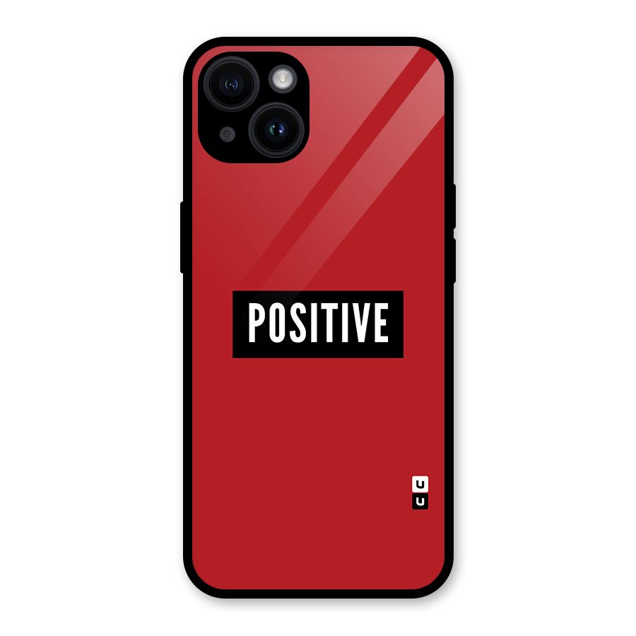 Stay Positive Glass Back Case for iPhone 14