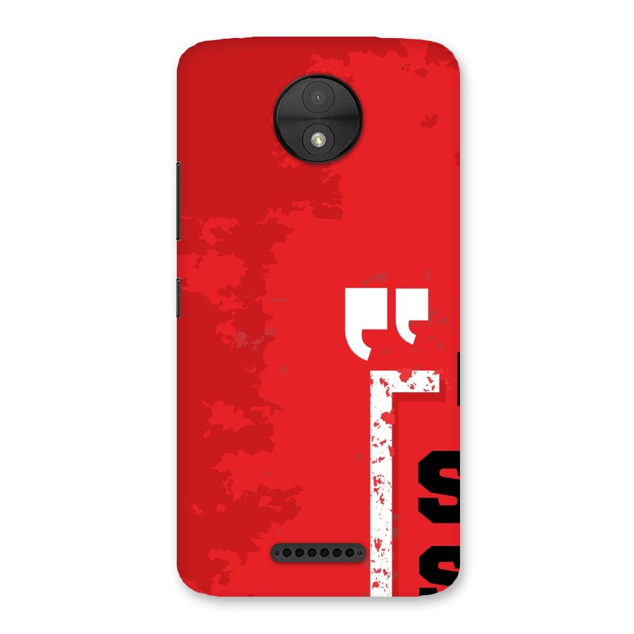Stay Strong Back Case for Moto C