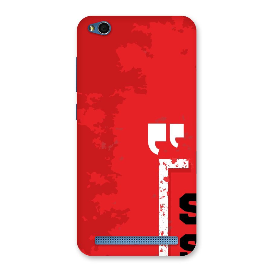 Stay Strong Back Case for Redmi 5A