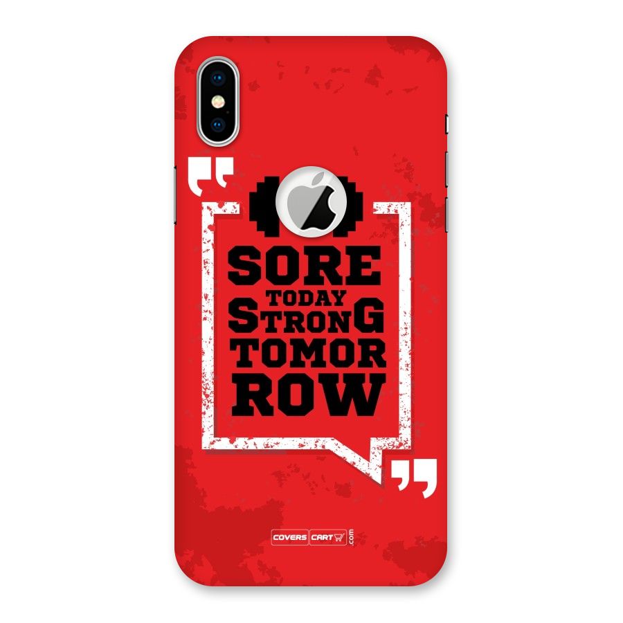 Stay Strong Back Case for iPhone X Logo Cut