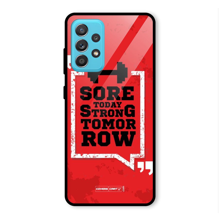 Stay Strong Glass Back Case for Galaxy A52