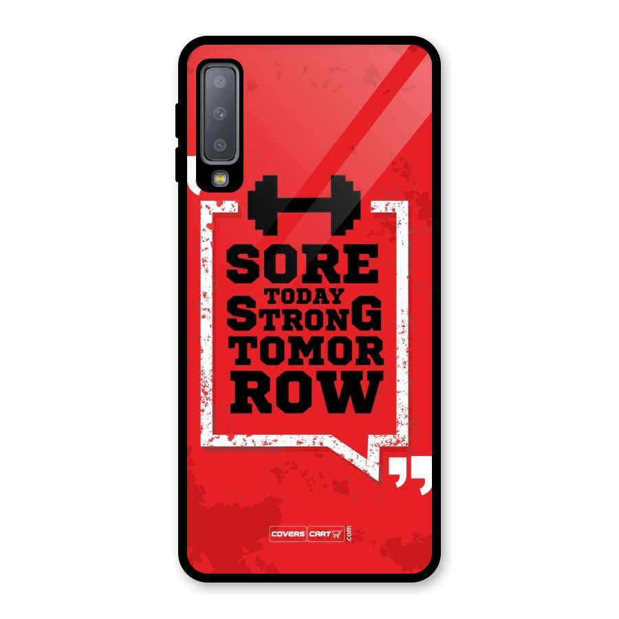 Stay Strong Glass Back Case for Galaxy A7 (2018)